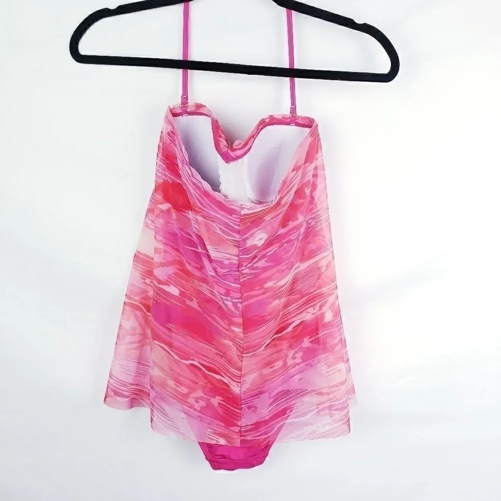 Lauren Semi Sheer Draped Swimsuit Size 4